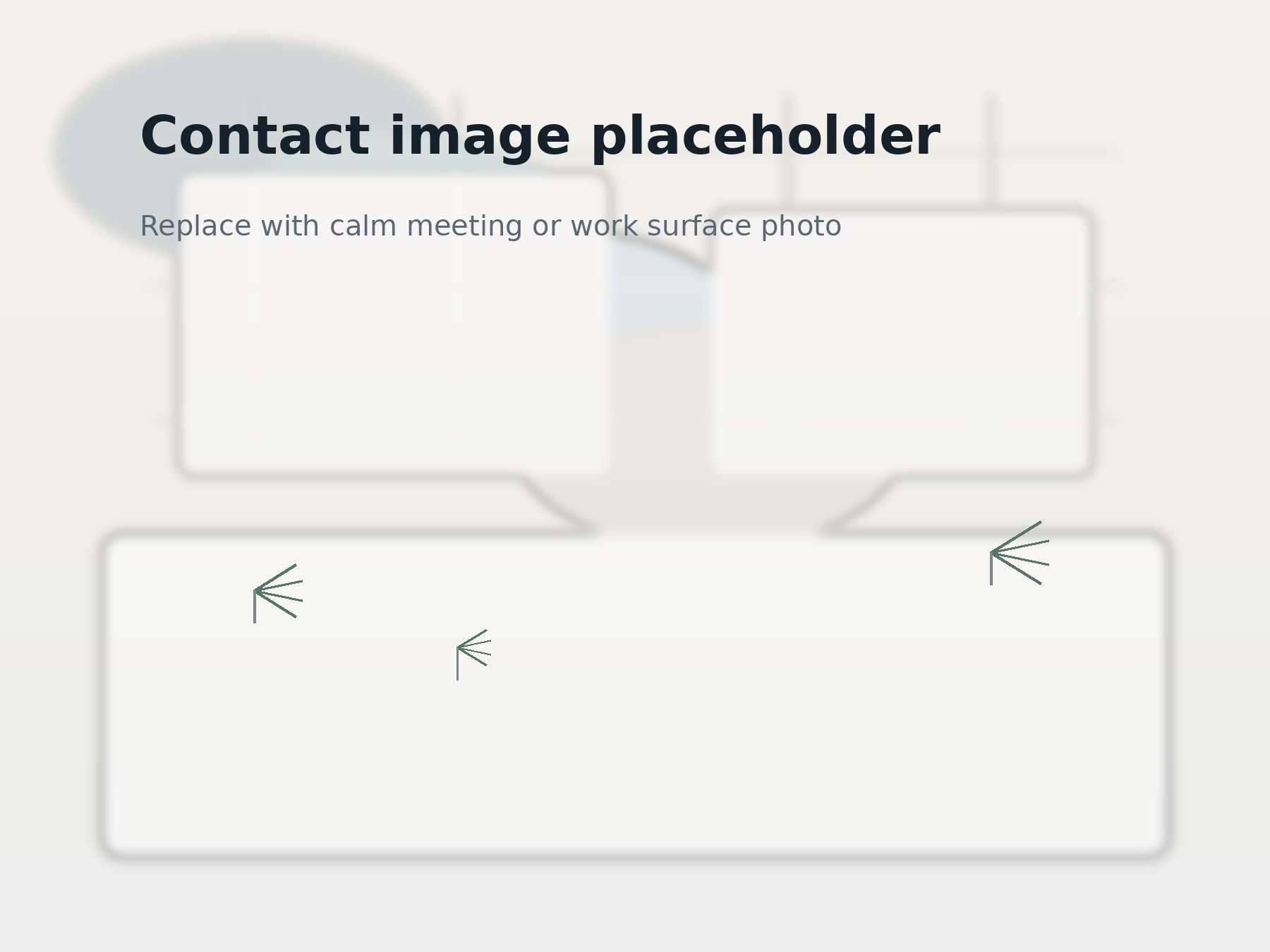 Rolig arbeidsflate for innsending av kontaktforespørsel
